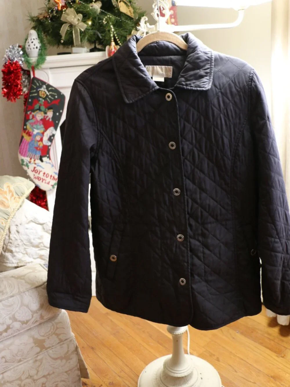 Black Quilted Michael Kors Jacket